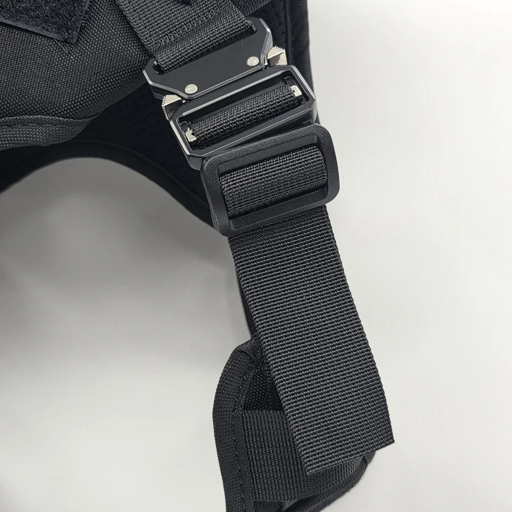 WINSEE Tactical Dog Harness And Leash Set Black Medium Emotional Support Service